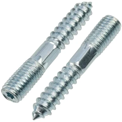 Afbeelding van AERZETIX C75885 Set van 12 schroeven met dubbele schroefdraad M10 x 60 mm schroefdraadbout staal