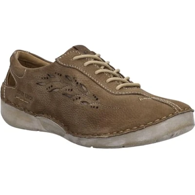 Afbeelding van Josef Seibel Fergey Sportieve veterschoenen, Dames, Maat: 39, Castagne Leer