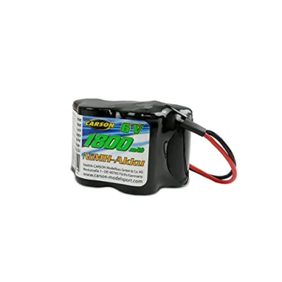 Afbeelding van Carson 500608230 NiMH 6 V/1800 mAh Hump Uitloop Oplaadbaar, met Tamiya stekker, accu voor RC auto, hoge kwaliteit, modelbouw