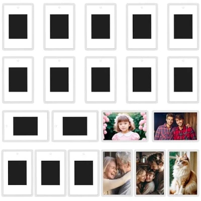 Afbeelding van Kurtzy Doorzichtige Lijst Invoer Koelkast Magneten (100 Pak) Voor Foto’s 7 x 4,5 cm Translucent Plastic Acryl Kleine Geschenken Familie en Vrienden