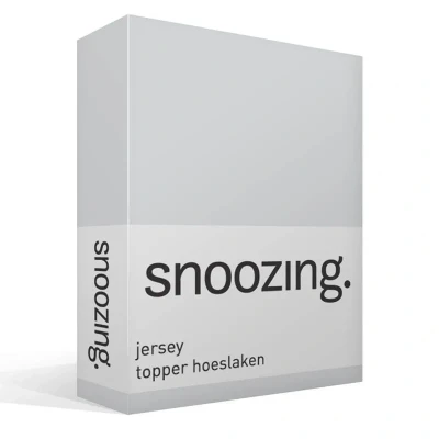 Afbeelding van Snoozing Jersey Topper Hoeslaken 100% gebreide katoen 180x210/220 cm Grijs