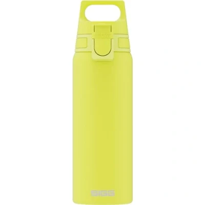 Afbeelding van SIGG Shield One Drinkfles (0,75 l/1 l), waterdichte en herbruikbare roestvrijstalen drinkfles, duurzame waterfles met Top sluiting voor eenvoudig openen, Ultra Lemon