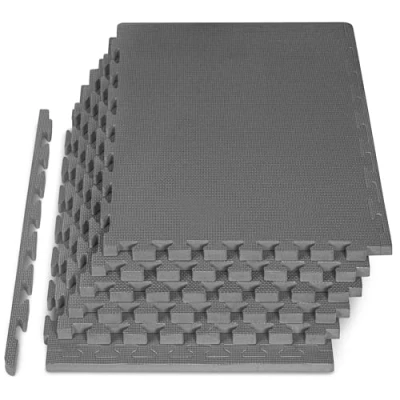 Afbeelding van ProsourceFit Extra dikke puzzeloefenmat van 1,9 cm en 2,5 cm, in elkaar grijpende tegels EVA schuim voor bescherming gevoerde trainingsvloer thuis fitnessapparatuur