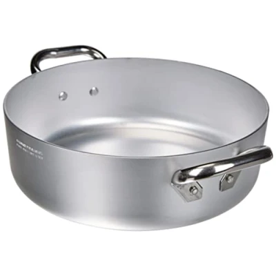 Afbeelding van Pentole Agnelli ALMA10628 Professionele aluminium pannen, 3 mm, lage pan met 2 handgrepen, 6,4 l