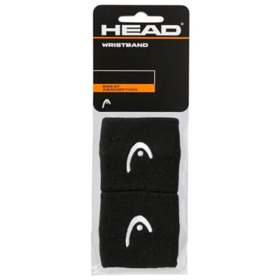 Afbeelding van Head Pols Zweetbandjes Klein Zwart 2 Stuks Polsbandjes Unisex Wristband