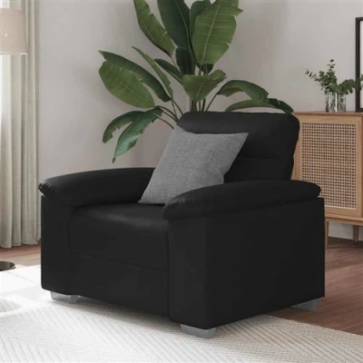 Image de vidaXL Fauteuil noir 60 cm similicuir4105331
