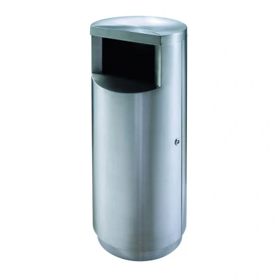 Afbeelding van Afvalbak 49ltr halfrond RVS