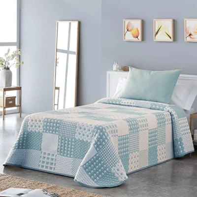 Afbeelding van VIALMAN Sofia 21 lichte sprei Bouti voor tweepersoonsbed 135 cm formaat 230 x 270 blauw