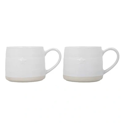 Afbeelding van Mikasa Farmhouse Aardewerk mokken met ster, set van 2, 380 ml, wit