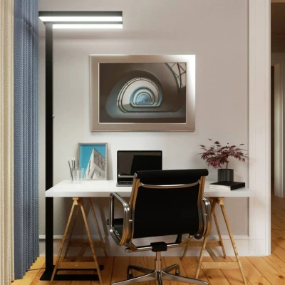 Afbeelding van Arcchio Kantoorverlichting met dimmer 2lichts Aluminium, kunststof H: 195 cm zwart, wit Inclusief lichtbronnen
