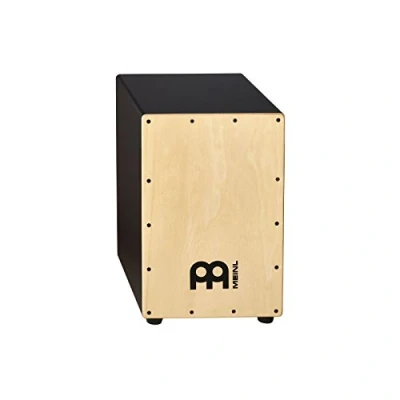 Image de Percussions MEINL MCAJ100BBKMA BLACK FIBRE / ERABLE + HOUSSE Cajon