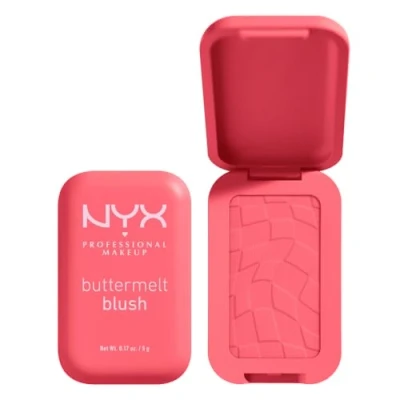 Image de NYX Professional Makeup Blush en poudre, pour un look frais et coloré, enrichi beurre de mangue, d&#039;amande karité, dégradé, papillon, teinte : U Know Butta, 5 g