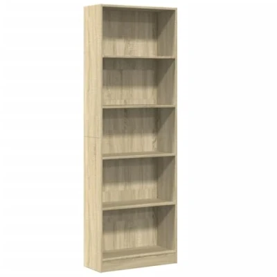 Afbeelding van vidaXL Boekenkast 60x24x176 cm bewerkt hout sonoma eikenkleurig