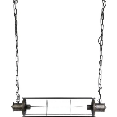 Afbeelding van PTMD Tunnel metal grey hanging lamp