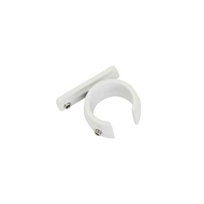 Afbeelding van GARDINIA Ringadapter voor universele beugels gordijnroedes Ø 20 mm, 2 stuks, Chicago serie, metaal, wit