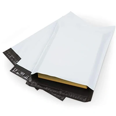 Afbeelding van Anstore Verzendzakken, kunststof, 300 x 400 mm, 60 stuks, zelfklevend, ondoorzichtig, voor kleding en textiel, wit