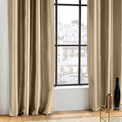 Image de Rideau a oeillets 140 x 240 cm shantung uni shana Lin Douceur d&#039;Intérieur