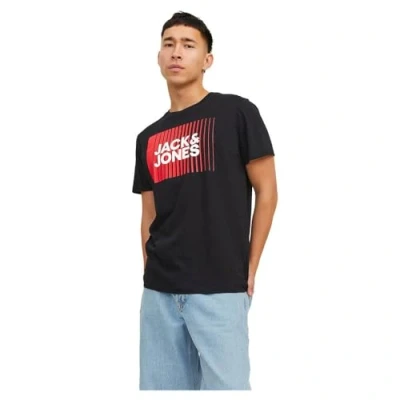 Image de JACK &amp; JONES T shirt Logo Crew Neck Shirt, Noir (Black), M