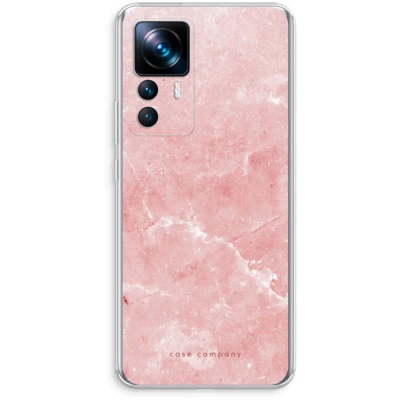 Afbeelding van Case Company® hoesje geschikt voor Xiaomi 12T Pro Roze marmer Soft Cover Telefoonhoesje Bescherming aan alle Kanten en Schermrand