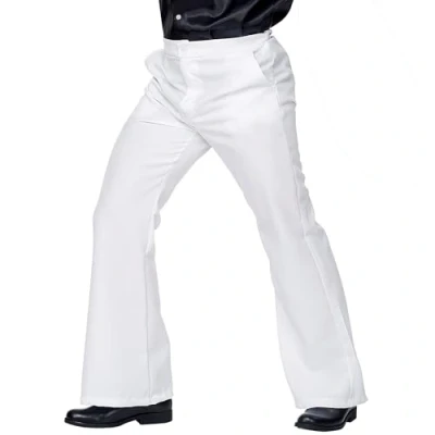 Afbeelding van Widmann Hippie Kostuum Witte Soul Broek John Man Wit / Beige Small Medium Carnavalskleding Verkleedkleding