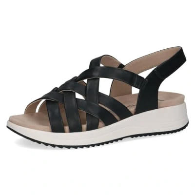 Afbeelding van Caprice Sandalen met sleehak, Dames, Maat: 41, Ocean nappa Leer