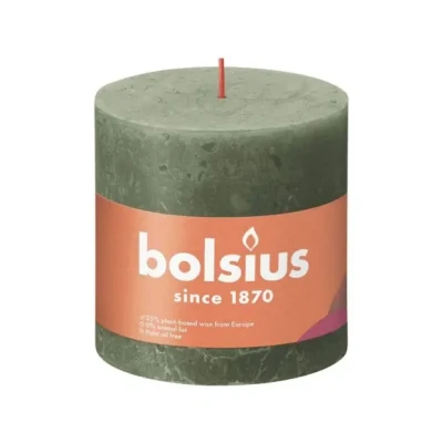 Afbeelding van Stompkaars Fresh Olive 100/100 rustiek Bolsius