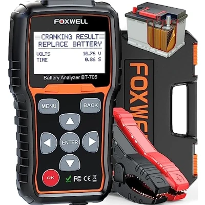Afbeelding van FOXWELL 12 V/24 V laadstation accu combi, vrachtwagen en sistema set,