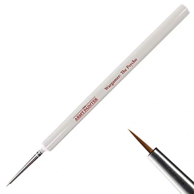 Afbeelding van Verfkwast voor detail handgemaakt in Europa Rothmarder Sable Hair verfborstel miniaturen The Psycho Brush by Army Painter