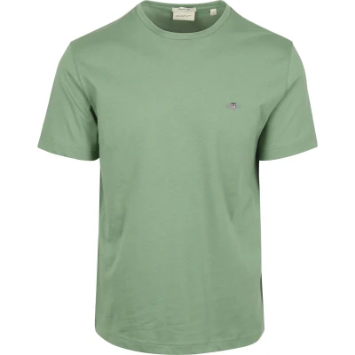 Afbeelding van GANT REG Shield SS Tshirt basic, Heren, Maat: XXL, Kalamata green