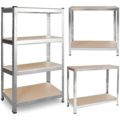 Afbeelding van Metalen stellingkast 180x90x40cm grijs bruin