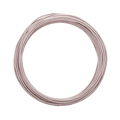 Afbeelding van Vaessen Creative Aluminium Draad Embossed round 2mm 30m Mistig roze