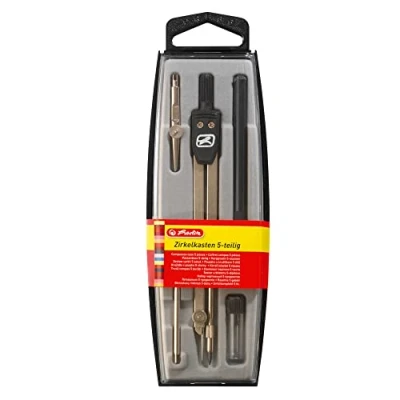 Image de herlitz coffret compas 5 pièces, couleur: noir