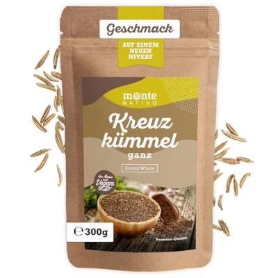 Image de Monte Nativo Graines de cumin (300 g), séchées en douceur, parfaites pour la cuisson, idéales le thé