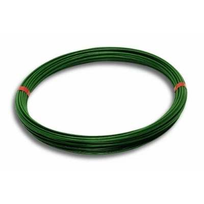 Afbeelding van Chapuis Spanningsdraad Gelamineerd staal Buitengebruik Buitendiameter 2,7 mm Lengte 20 m Voor Roosters en Privacyschermen Groen