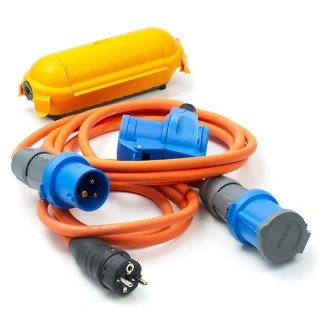 Afbeelding van CEE camping stekker set Brennenstuhl (Verlengsnoer, Verloopkabel, Veiligheidsbox, IP44)