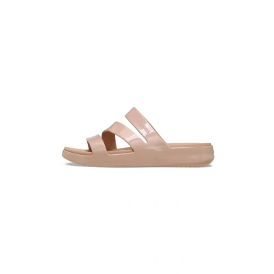 Afbeelding van Crocs Getaway Patent Strappy Damessandalen, Roze karamel, 38/39 EU