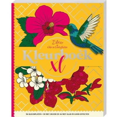 Image de Kleurboek XL Zilver &amp; Glas in lood effecten