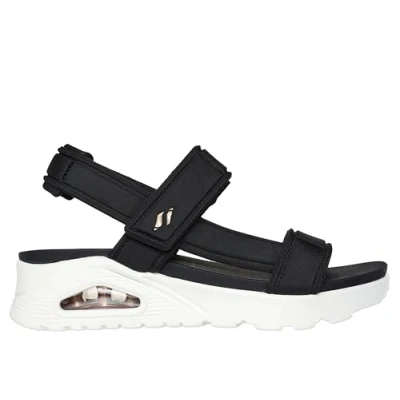 Afbeelding van Skechers Sport UNO Sandalen met plateauzool, Dames, Maat: 37, Black Pu