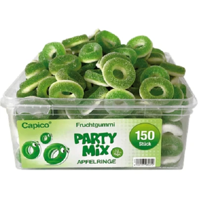 Afbeelding van Tise HALAL Capico fruitgom appelringen blik 1,00 kg