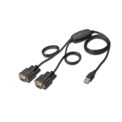 Afbeelding van DIGITUS USB 1.1, Serieel Adapter [1x A 2.0 stekker 2x D sub 9 polig] 1.20 m
