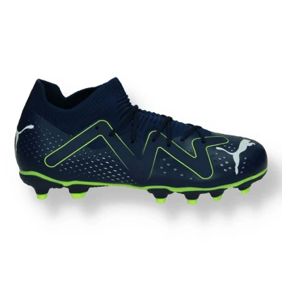 Afbeelding van Puma Future Match FG/AG JR Unisex Voetbalschoenen met kunststof noppen voor kinderen, Maat: 38, Persian blue/white/pro green Kunststof/ textiel