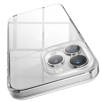 Afbeelding van elago Transparant hybride hoesje compatibel met iPhone 15 Pro Max, transparante hoes van polycarbonaat + TPU, valbescherming in Amerikaanse militaire kwaliteit, vergeling verminderd