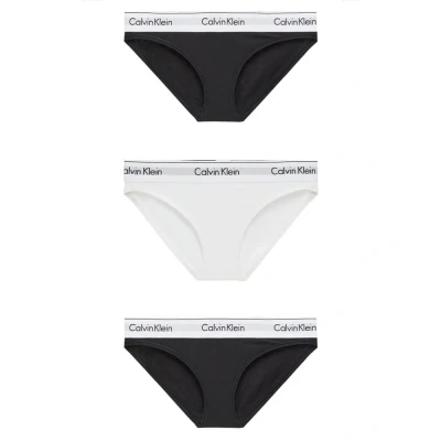 Afbeelding van Calvin Klein dames slips (3 pack) zwart, wit Maat XS