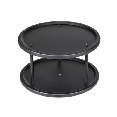 Afbeelding van Wenko Metalen draaiplateau zwart 2 etages