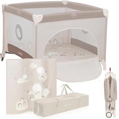 Afbeelding van Lionelo Bonnie Kinderbox Kinderbed tot 15 kg Zijwanden van luchtige gaas Ruime speelruimte Systeem voor snel in en opvouwen Meegeleverde draagtas