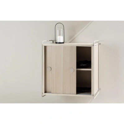 Afbeelding van Stefano hangende opbergkast 60 x 68 cm whitewash