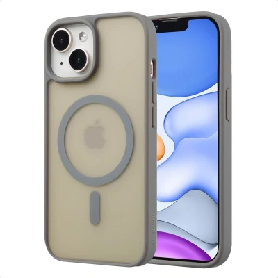 Afbeelding van imoshion Hoesje Geschikt voor iPhone 15 Color Guard Backcover MagSafe Grijs