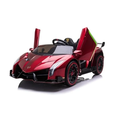 Afbeelding van Lamborghini Veneno 12V 2 Persoons Kinderauto Metallic Rood