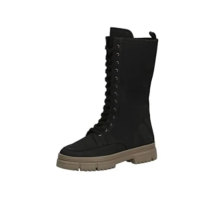 Afbeelding van Caprice Plateaulaarzen, Dames, Maat: 39, Black nubuc Leer