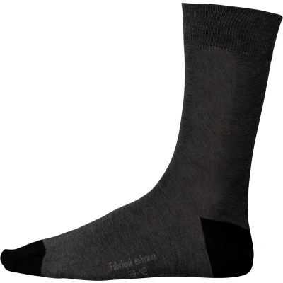 Afbeelding van Kariban Halflange, geklede sokken van gemerceriseerd katoen &#039;Origine France Garantie&#039; K817 Dark Grey Heather / Black
